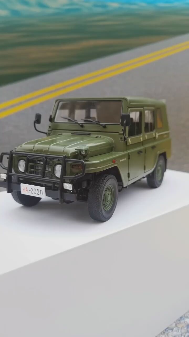 원래 1:18 Beijing 2020 Jeep BJ2020 지프 오프로드 차량 합금 자동차 모델